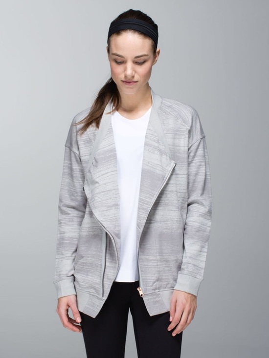 lululemon athletica Jackets & Blazers - Lululemon Mula Bundle Wrap Jacket Righteous Stripe Silver Spoon Size 6